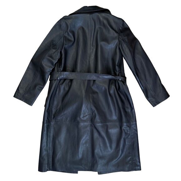 ARITZIA Silva 100% Leather Trench Coat NWT M $698 - Picture 4 of 8